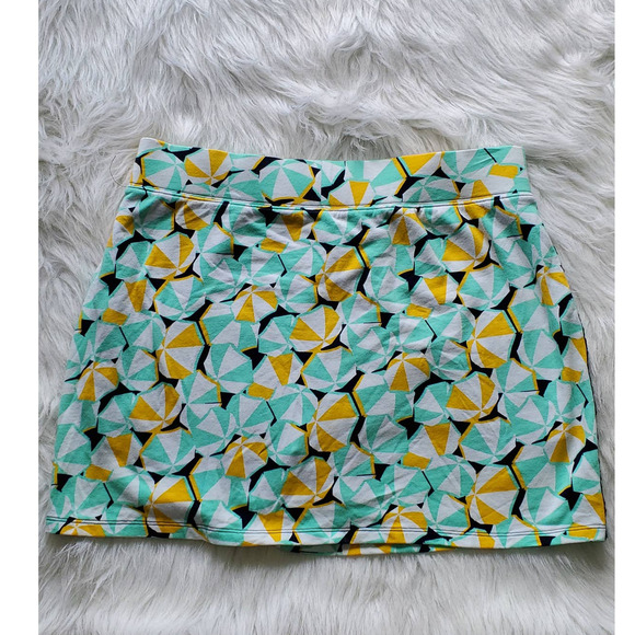 Crown & Ivy Women's Green/Yellow Umbrella Print Athletic A-line Skort Size M - Picture 2 of 6